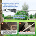 TooTaci 15ft Outdoor Clothesline Kit, 3/16" PVC Coated Wire Rope Heavy Duty Portable Clothes Line Kit with Self-Locking Pulley, Screw Hook & Snap Hook for Camping, Backyard, Balcony, Travel
