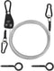 TooTaci 15ft Outdoor Clothesline Kit, 3/16" PVC Coated Wire Rope Heavy Duty Portable Clothes Line Kit with Self-Locking Pulley, Screw Hook & Snap Hook for Camping, Backyard, Balcony, Travel