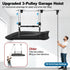 TooTaci Cargo Box Pulley System for Garage, Heavy Duty Ceiling Storage Lift with 3 Metal Pulley Hold Up to 150lbs, Garage Hoist System for Kayak, Roof Box, Ladders, Easy Lift, Fit 10-14 Foot Ceilings
