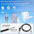 TooTaci 15ft Outdoor Clothesline Kit, 3/16" Black PVC Coated Wire Rope Heavy Duty Portable Clothes Line Kit with Self-Locking Pulley, Screw Hook & Snap Hook for Camping, Backyard, Balcony, Travel
