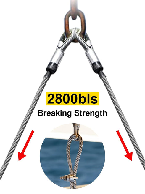 TooTaci 3/16 Wire Rope Cable, 100ft T316 Stainless Steel Cable 3/16 inch, 7×19 Strands Marine Grade Aircraft Cable Braided Steel Cable for 3/16 Cable Railing Kit, Wire Railing for Deck, Porch, Boat