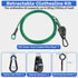 TooTaci 15ft Outdoor Clothesline Kit, 3/16" Green PVC Coated Wire Rope Heavy Duty Portable Clothes Line Kit with Self-Locking Pulley, Screw Hook & Snap Hook for Camping, Backyard, Balcony, Travel