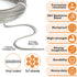 TooTaci 1/8" Stainless Steel Cable Wire Rope, 200ft Vinyl Coated Steel Cable with Wire Rope Crimping Tool & Cutter, Turnbuckles for Cables Wires, Hanging Clothes, String Lights Hanging