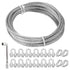 TooTaci 1/4 Stainless Steel Cable, 100ft 1/4 Wire Rope with Thimbles and Aluminum Crimping Sleeves, 7x19 Strands, 6400lbs Breaking Strength Heavy Duty Aircraft Cable for Yard Zipline, Boat Lift