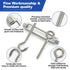 TooTaci 5PCS M6 Turnbuckle 304 Stainless Steel Turnbuckle Hook and Eye, Heavy Duty M6 M8 M10 Tensioner Adjustable Shade Sail Hardware for Cables Wire 3/16" 1/4" 5/16" /3/8", Railing, Clothesline