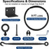 TooTaci 2 Pack Anti Sag Gate Kit with T316 3/16" Stainless Steel Cable 9ft, Heavy Duty Anti-Sag Gate Support Cable Kit Gate Hardware, Turnbuckle & Corner Brackets for Wooden Fence Repair, Black