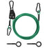 TooTaci 15ft Outdoor Clothesline Kit, 3/16" Green PVC Coated Wire Rope Heavy Duty Portable Clothes Line Kit with Self-Locking Pulley, Screw Hook & Snap Hook for Camping, Backyard, Balcony, Travel