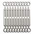 TooTaci 10PCS M10 Turnbuckle 304 Stainless Steel Turnbuckle Hook and Hook, Heavy Duty M6 M8 M10 Tensioner Adjustable Shade Sail Hardware for Cables Wire 3/16" 1/4" 5/16" /3/8", Trampoline, Tent, Tarps