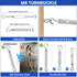 TooTaci 5PCS M6 Turnbuckle 304 Stainless Steel Turnbuckle Hook and Eye, Heavy Duty M6 M8 M10 Tensioner Adjustable Shade Sail Hardware for Cables Wire 3/16" 1/4" 5/16" /3/8", Railing, Clothesline