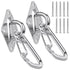TooTaci 2Pack Hammock Hooks Hanging kit, Heavy Duty M10 Stainless Steel Pad Eye with Closed Snap Hooks, 1700 lbs Capacity Hammock Hanging Kit for Porch Swing Hanging, Wall Ceiling Mount Hanger