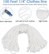 TooTaci Outdoor Clothesline Kit, 5" Nylon Clothes Line Pulley Kit, 150ft Clothesline Pulley Kit, Polyester Clothesline Rope Heavy Duty, Clotheslines S Separator Spreader, Clothesline Tightener, Hook