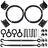 TooTaci 2 Pack Anti Sag Gate Kit with T316 3/16" Stainless Steel Cable 9ft, Heavy Duty Anti-Sag Gate Support Cable Kit Gate Hardware, Turnbuckle & Corner Brackets for Wooden Fence Repair, Black