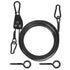 TooTaci 15ft Outdoor Clothesline Kit, 3/16" Black PVC Coated Wire Rope Heavy Duty Portable Clothes Line Kit with Self-Locking Pulley, Screw Hook & Snap Hook for Camping, Backyard, Balcony, Travel