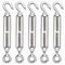 TooTaci 5PCS M6 Turnbuckle 304 Stainless Steel Turnbuckle Hook and Eye, Heavy Duty M6 M8 M10 Tensioner Adjustable Shade Sail Hardware for Cables Wire 3/16" 1/4" 5/16" /3/8", Railing, Clothesline