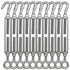 TooTaci 10PCS M10 Turnbuckle 304 Stainless Steel Turnbuckle Hook and Hook, Heavy Duty M6 M8 M10 Tensioner Adjustable Shade Sail Hardware for Cables Wire 3/16" 1/4" 5/16" /3/8", Trampoline, Tent, Tarps