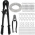 TooTaci 1/8" Stainless Steel Cable Wire Rope, 200ft Vinyl Coated Steel Cable with Wire Rope Crimping Tool & Cutter, Turnbuckles for Cables Wires, Hanging Clothes, String Lights Hanging