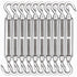 TooTaci 10PCS M10 Turnbuckle 304 Stainless Steel Turnbuckle Hook and Hook, Heavy Duty M6 M8 M10 Tensioner Adjustable Shade Sail Hardware for Cables Wire 3/16" 1/4" 5/16" /3/8", Trampoline, Tent, Tarps