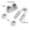 12 Pack M10 Wire Rope Clip Cable Clamp 304 Stainless Steel U Bolt Saddle Fastener for 9.5mm 10mm (3/8 ) Wire Rope Cable Contain Aluminum Crimping Loop