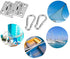 12Pcs M6 304 Stainless Steel Oblong Eye Pad Plate and Snap Hook Carabiner Clips, Marine Hardware Staple Hook Loop and Screws Accessories
