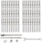 62 Pack Swage Lag Screws of 1/8" Cable Railing Hardware Kit for Wood Posts,T316 Stainless Steel Decking Railing Hardware Kit, Swage Lag Screws Tensioner for Decking Posts,Stairs Railing