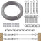 100ft 1/8" Stainless Steel Cable Wire Rope Kit 7x7 Turnbuckle Wire Tensioner kit