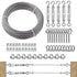 100ft 1/8" Stainless Steel Cable Wire Rope Kit 7x7 Turnbuckle Wire Tensioner kit