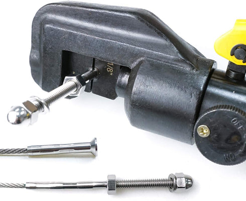 Stemball Swages Threaded Stud Paired Fixed Ends, Cable Tensioner Ends for 1/8 Cable Railing T316 Marine Grade Stainless Steel - 62 Pack