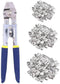 Wire Rope Cable Crimping Tool Wire Rope Swager Crimper Fishing Crimping Tool with 200 PCS Aluminum Double Barrel Ferrule Crimping Loop Sleeves
