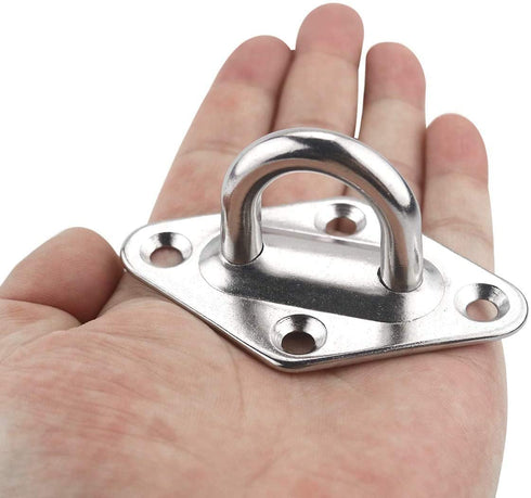 2 Pack Stainless Steel Hammock Hanging Wall Hooks kit with Screw Bolts