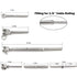 6 Set Cable Railing Kits -Jaw Swage Stud Turnbuckle, Fork Terminal Lag Screw Eye, Fit 1/8" Stainless Steel Wire Rope Cable Deck Railing T316 Stainless Steel