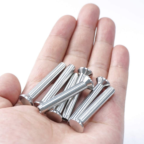 Stemball Swages Threaded Stud Paired Fixed Ends, Cable Tensioner Ends for 1/8 Cable Railing T316 Marine Grade Stainless Steel - 62 Pack