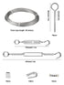 1/16" 100ft Stainless Steel Wire Rope Kit with Turnbuckle Tensioner W16