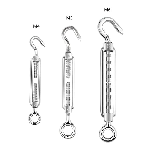 1/16" 100ft Stainless Steel Wire Rope Kit with Turnbuckle Tensioner W16
