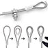 100ft 1/8" Stainless Steel Cable Wire Rope Kit 7x7 Turnbuckle Wire Tensioner kit