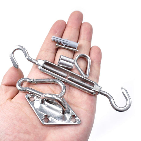 50FT/1/8" PVC Coated Stainless Steel Metal Wire Cable Ropes for Sun Shade Sails Hardware Kit 5 inch for Triangle Sun Shade Sails Installation