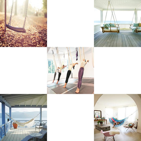 2 Pack Stainless Steel Hammock Hanging Wall Hooks kit with Screw Bolts