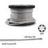 100ft Stainless Steel Wire Rope Aircraft Cable PVC Coated by-1/8-Inch Thru 3/16-Inch & Cable Railing Kit 2PACK