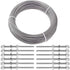 30M 100Ft 1/8 Stainless Steel Cable, Heavy Duty Steel Cable Wire Rope kit, Wire Balustrade Kits with Cable Railing Swage Turnbuckle Kit for DIY Project - T316