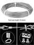 66ft 1/8" Stainless Steel Coated Wire Rope Cable Kit for Cable Railing