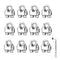 12pcs M3 Wire Rope Clip Clamp Fit for 1/8 Wire Rope Secure Loop, 304 Stainless Steel Cable Clamps 1/8,Heavy Duty U Bolt Cable Clamp Fastener with Anti-Loosening Nuts