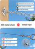 Stainless Steel Sun Shade Sail Hardware Kit 6inch with Chains Rope