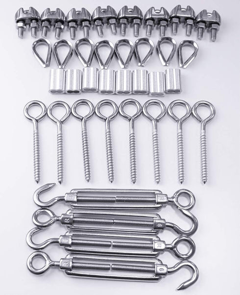 200 ft 3/16" Cable Railing Kit PVC Coated Stainless Steel Wire Rope 4PACK for Light Hanging