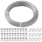 1/8" 100ft/30M Stainless Steel Wire Rope Kit with Wire Rope Thimble, Crimping Sleeves for Garden Wire, Fence Cable/Cable Decking Railing/Light Hanging