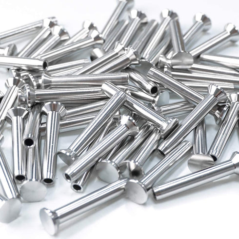 Stemball Swages Threaded Stud Paired Fixed Ends, Cable Tensioner Ends for 1/8 Cable Railing T316 Marine Grade Stainless Steel - 62 Pack