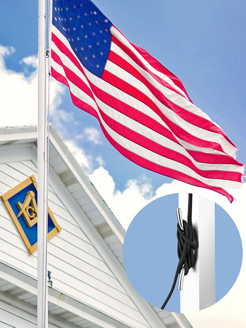 Flag Pole Cleat Hook T316 Stainless Steel 6 Inch Rope Cleats Hardware for flagpole Rope- 2 pcs Silver,no Rope no Flag