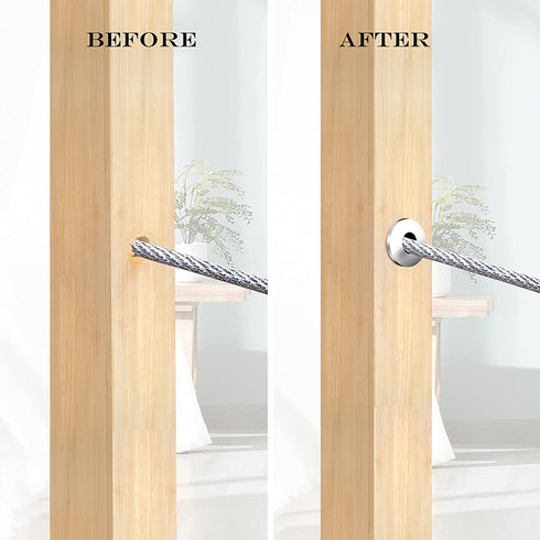 102 Pack T316 Marine Grade Cable Railing System Kit, Stainless Steel Protector Sleeves for 1/8",5/32",3/16" Wire Rope Cable Railing, DIY Balustrade with Free Drill Bit