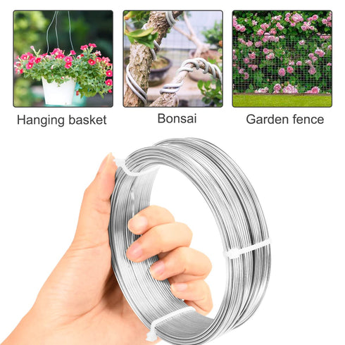 100ft Metal Wire ,1.5mm Stainless Steel Wire,Bendable Wire ,Craft Wire ,Silver Stainless Steel Wire for Picture Wire, Hanging Wire ,Garden Wire Trellis,Modeling Wire, Sculpting Wire ,Crafting Wire ,etc¡