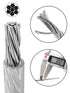 164ft 1/8" PVC Coated Stainless Steel Cable Wire Rope Kit Cable Decking Railing