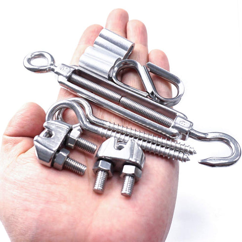 200 ft 3/16" Cable Railing Kit PVC Coated Stainless Steel Wire Rope 4PACK for Light Hanging