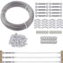200ft 1/8" Heavy Duty T316 Stainless Steel Turnbuckle Wire Rope Kit